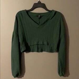 Forever 21 green crop top size small